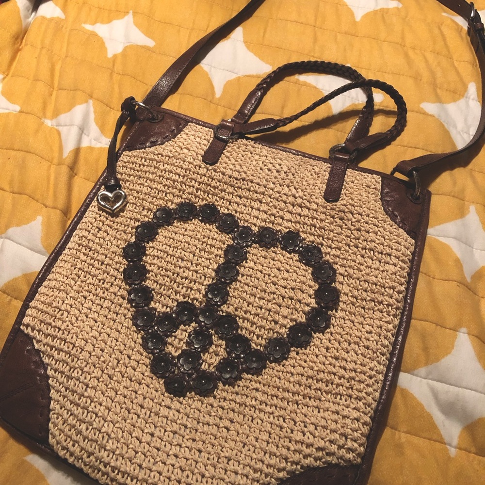 Brighton peace purse tote &crossbody genuine leather